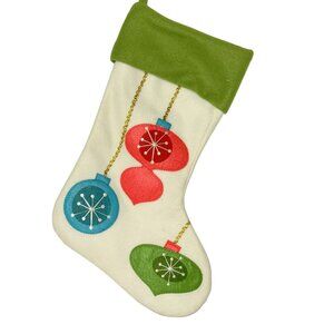 Harry & David Felted Ornaments Christmas Holiday Stocking Multicolor Lined NEW
